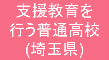 発達障害(LD・ADHD・自閉スペクトラム症)・グレーゾーンの支援教育を行う普通高校(埼玉県)