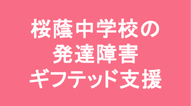 桜蔭中学校の発達障害(LD/ADHD/自閉症スペクトラム)・ギフテッド(2E)支援