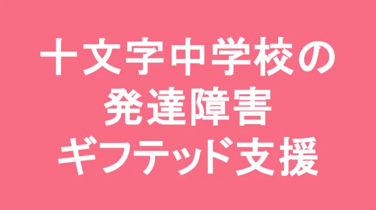 十文字中学校の発達障害(LD/ADHD/自閉症スペクトラム)・ギフテッド(2E)支援