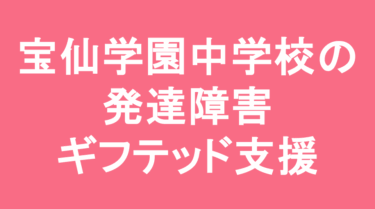 宝仙学園中学校の発達障害・ギフテッド支援