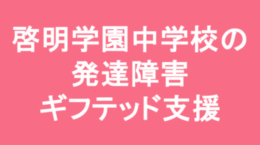 啓明学園中学校の発達障害・ギフテッド支援