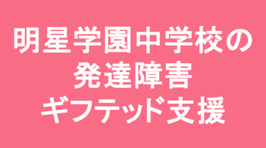 明星学園中学校の発達障害・ギフテッド支援