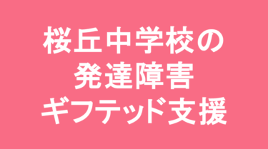 桜丘中学校の発達障害・ギフテッド支援
