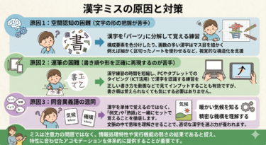 なぜ漢字が覚えられない？中学受験を乗り切る特性に合わせたアコモデーション