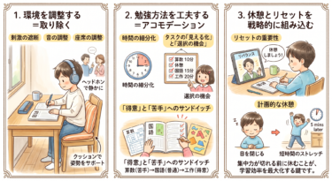 根性論は不要！中学受験を乗り切る「集中力」を高める3つの環境づくり