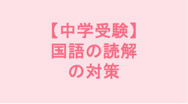 【中学受験】国語の読解の対策