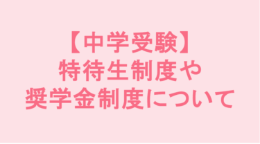 【中学受験】特待生制度や奨学金制度について