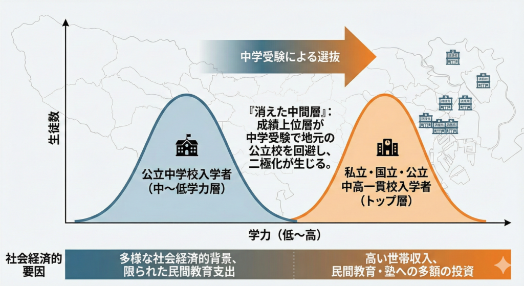 学習障害(LD)/限局性学習症(SLD)、ADHD、自閉スペクトラム症の発達障害およびギフテッド(2E)の発達支援を行うオンライン個別指導塾リバランスの高校受験におえるふたこぶラクダ現象