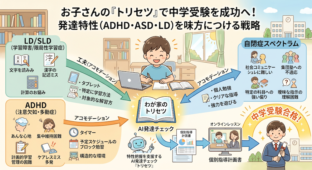 成功のカギはお子さんの「トリセツ」！発達特性（ADHD・ASD・LD）を
