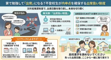 家で勉強して「出席」になる？不登校生が内申点を確保する出席扱い制度