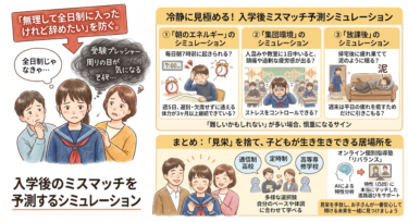 「無理して全日制に入ったけれど辞めたい」を防ぐ。入学後のミスマッチを予測するシミュレーション