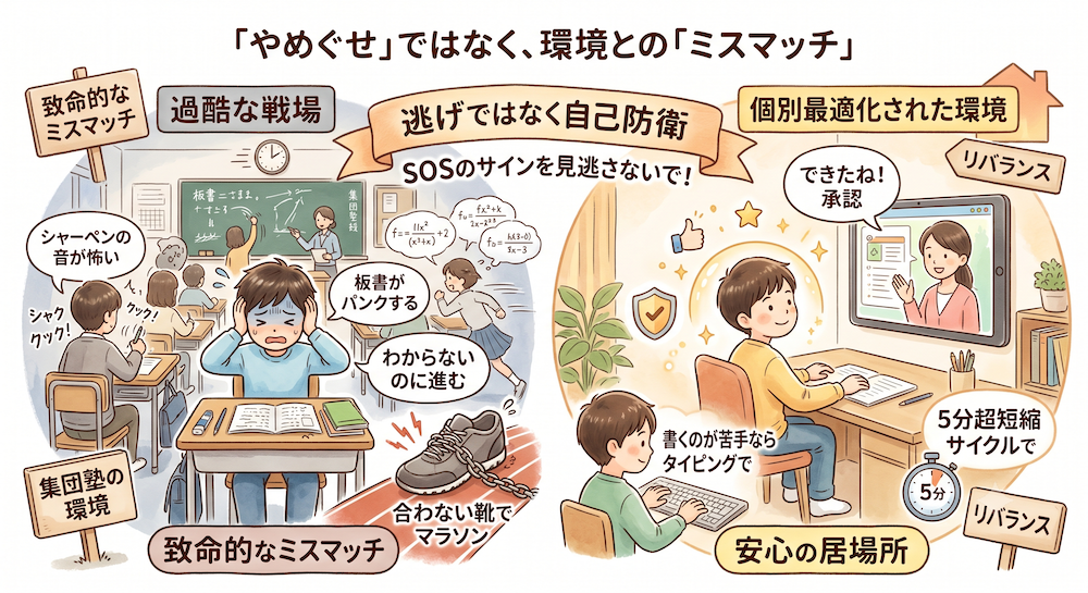 学校補習・中学受験・高校受験に対応した発達障害(LD/ADHD/自閉症スペクトラム)・ギフテッド(2E)のオンライン個別指導塾・発達支援塾リバランス