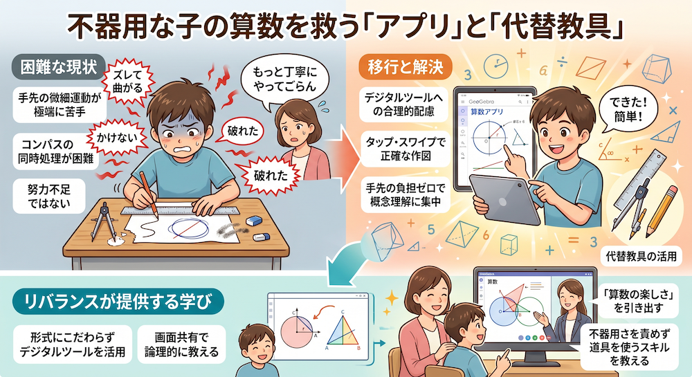 学校補習・中学受験・高校受験に対応した発達障害(LD/ADHD/自閉症スペクトラム)・ギフテッド(2E)のオンライン個別指導塾・発達支援塾リバランス