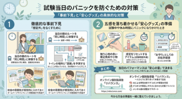 試験当日のパニックを防ぐ！持ち込み可能な「安心グッズ」と「事前下見」