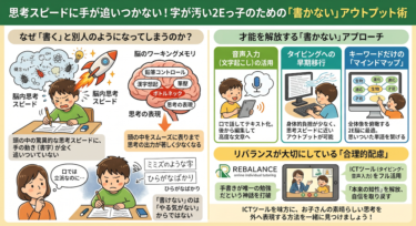 思考スピードに手が追いつかない！字が汚い2Eっ子のための「書かない」アウトプット術