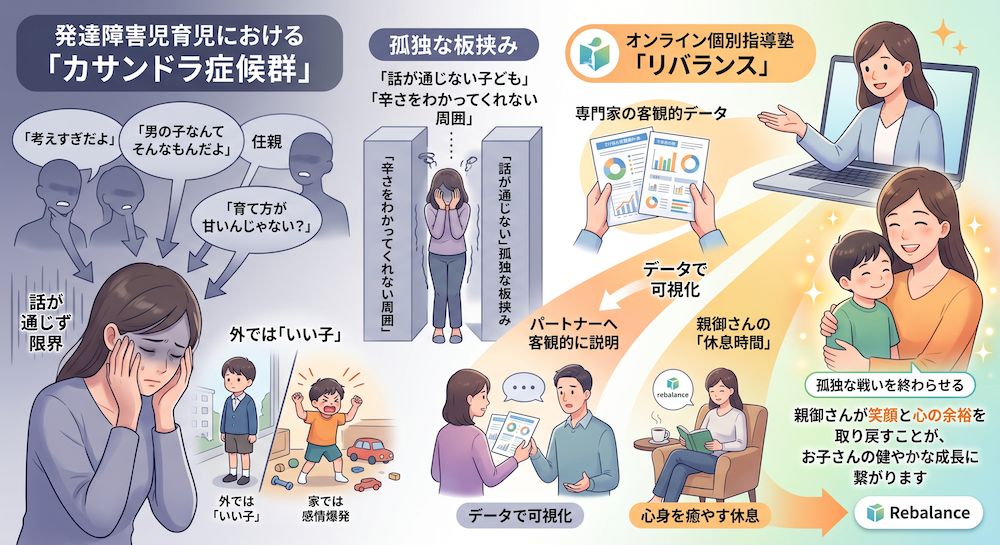 学校補習・中学受験・高校受験に対応した発達障害(LD/ADHD/自閉症スペクトラム)・ギフテッド(2E)のオンライン個別指導塾・発達支援塾リバランス