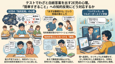 テストでわざと白紙答案を出す2E児の心理。「簡単すぎること」への知的反発にどう対応するか