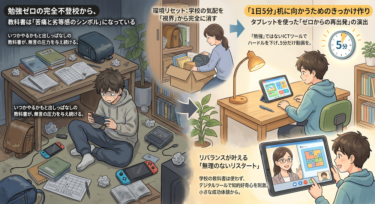 勉強ゼロの完全不登校から、「1日5分」机に向かうための環境リセットときっかけ作り