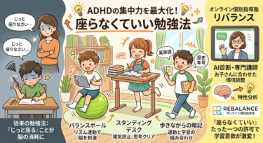 バランスボールやスタンディングでADHDの集中力を最大化する「座らなくていい」勉強法