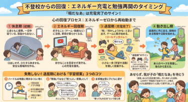 不登校の「エネルギー回復期」と「退屈期」の見極め方。勉強を再開するベストなタイミングとは？