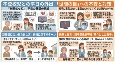 ご近所さんや親戚からの「今日は学校お休み？」という無邪気な刃。親はどう質問をかわすべきか