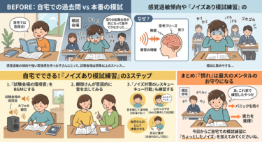 テスト本番で実力が出せない…感覚過敏・緊張しやすい子のための「ノイズあり模試練習」