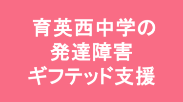 【中学受験】育英西中学校の特徴・偏差値と発達障害・ギフテッド支援
