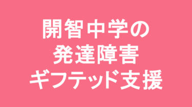 【中学受験】開智中学校の特徴・偏差値と発達障害・ギフテッド支援
