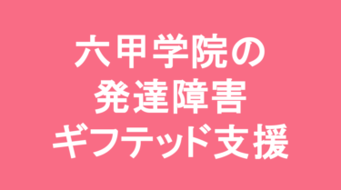 【中学受験】六甲学院中学校の特徴・偏差値と発達障害・ギフテッド支援