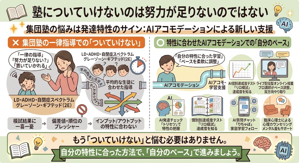 学校補習・中学受験・高校受験に対応した発達障害(LD/ADHD/自閉症スペクトラム)・ギフテッド(2E)のオンライン個別指導塾・発達支援塾リバランス
