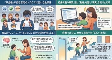 もし第一志望に落ちてしまったら。発達特性を持つ子が「失敗体験」をトラウマにしないための親の振る舞い