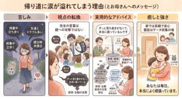 学校の面談で「できないこと」ばかり指摘され、泣きながら帰るお母さんへ。心の防弾チョッキの着方